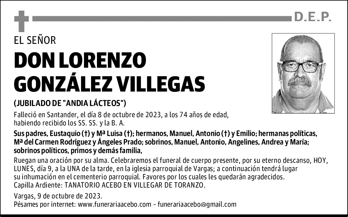 DON LORENZO GONZÁLEZ VILLEGAS