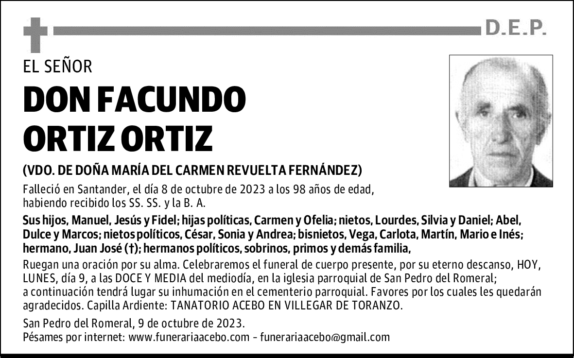 DON FACUNDO ORTIZ ORTIZ