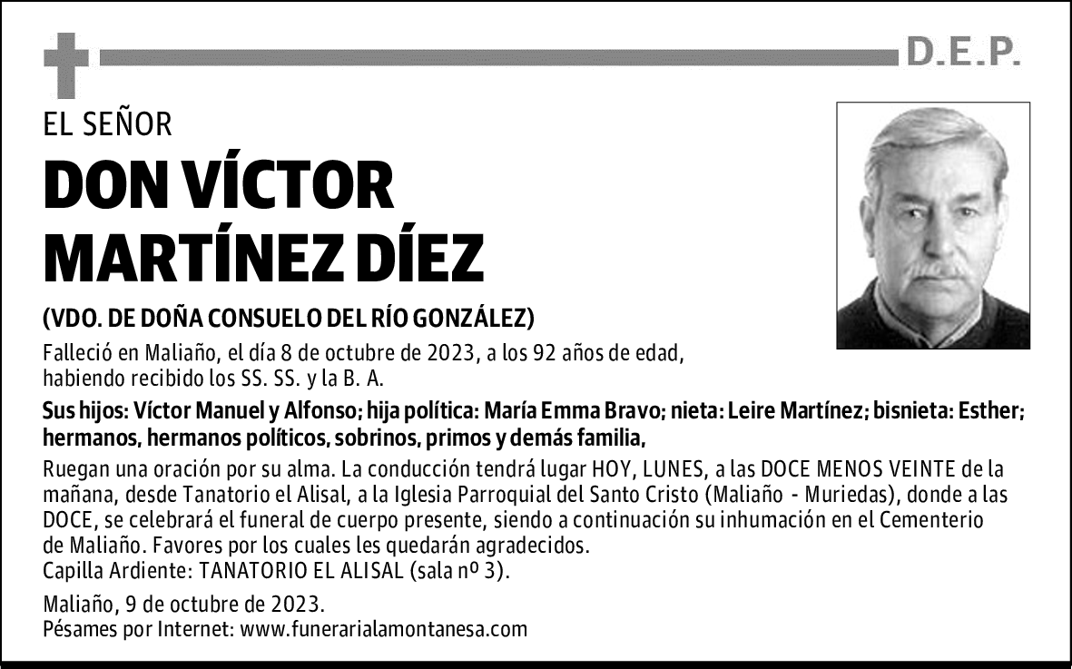 DON VÍCTOR MARTÍNEZ DÍEZ