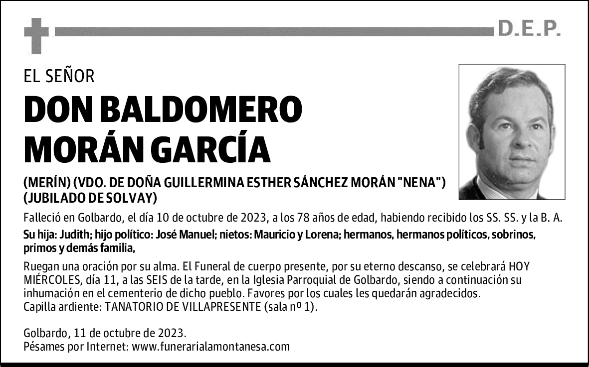 DON BALDOMERO MORÁN GARCÍA