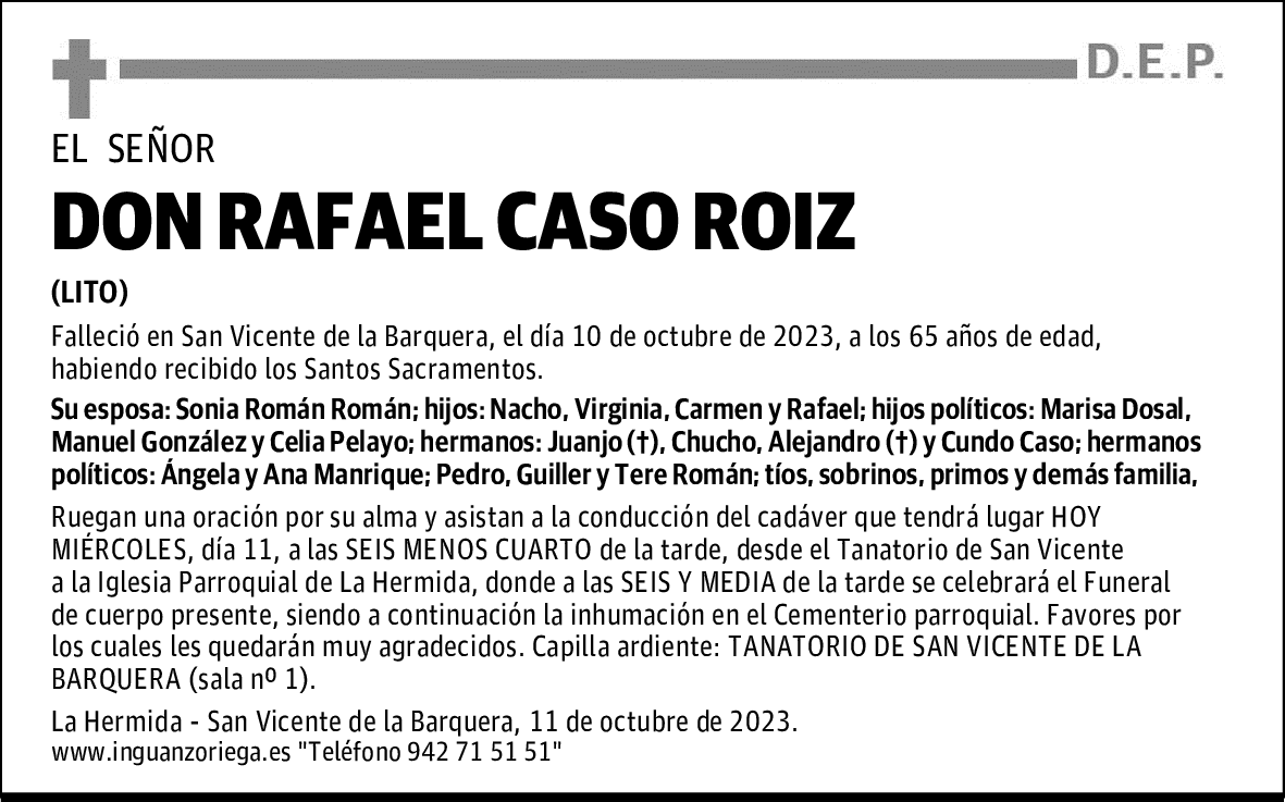 DON RAFAEL CASO ROIZ