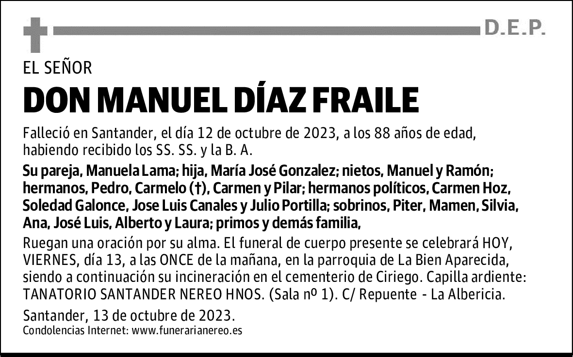 DON MANUEL DÍAZ FRAILE