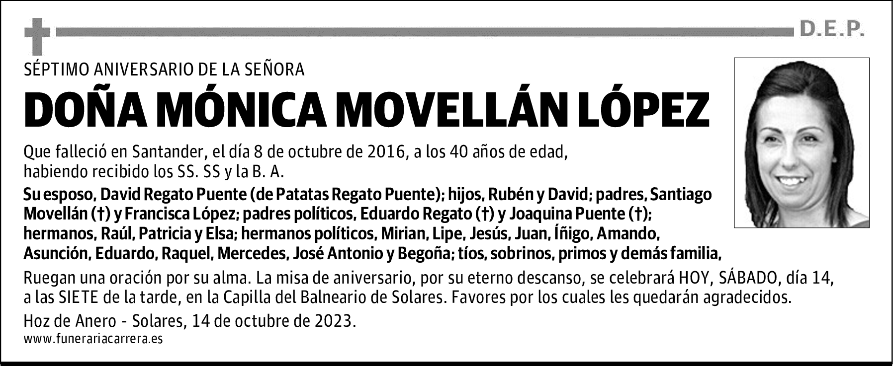 DOÑA MÓNICA MOVELLÁN LÓPEZ