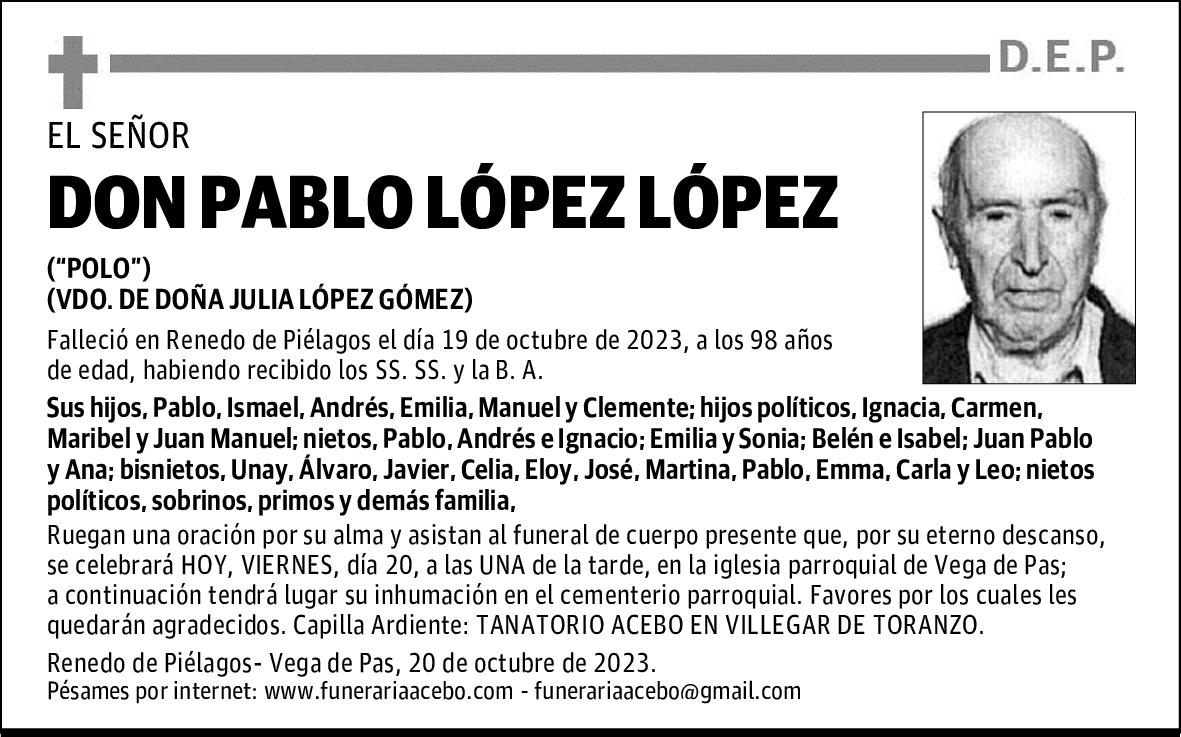 DON PABLO LÓPEZ LÓPEZ
