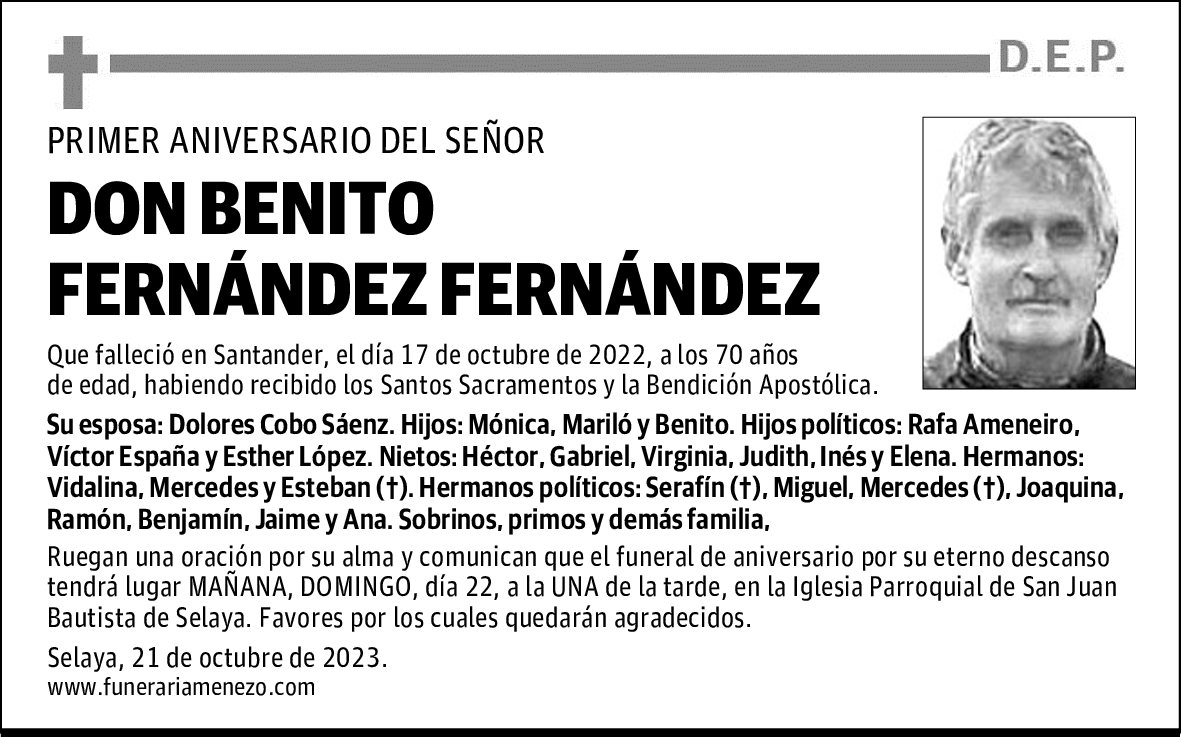 DON BENITO FERNÁNDEZ FERNÁNDEZ