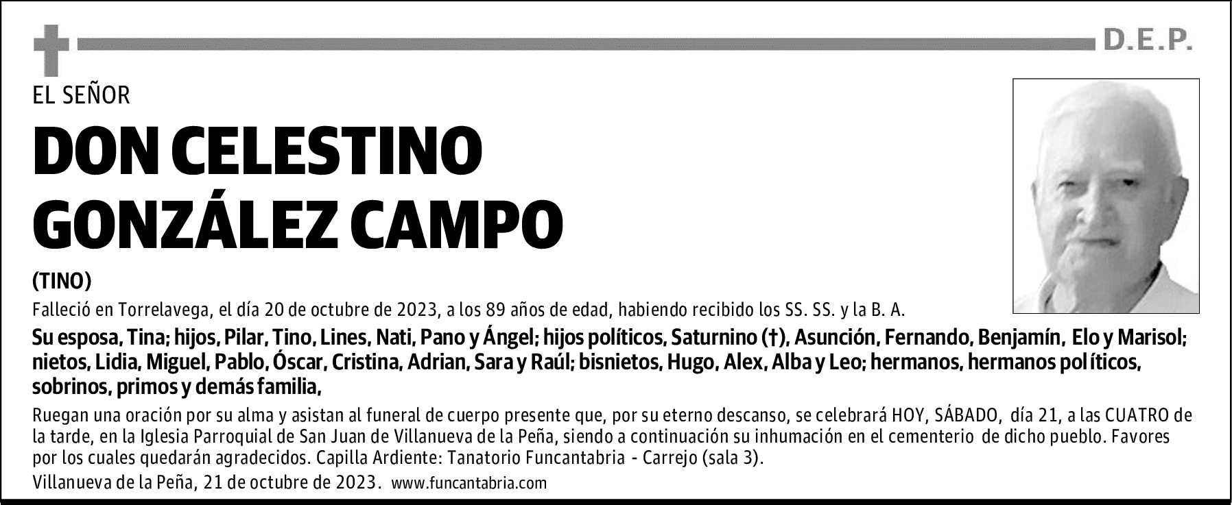 DON CELESTINO GONZÁLEZ CAMPO