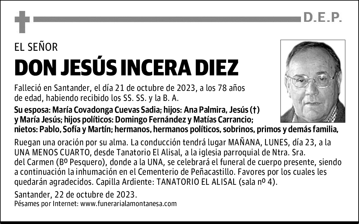 DON JESÚS INCERA DIEZ
