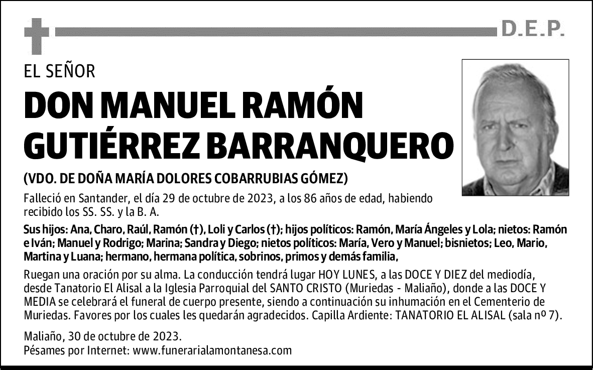 DON MANUEL RAMÓN GUTIÉRREZ BARRANQUERO