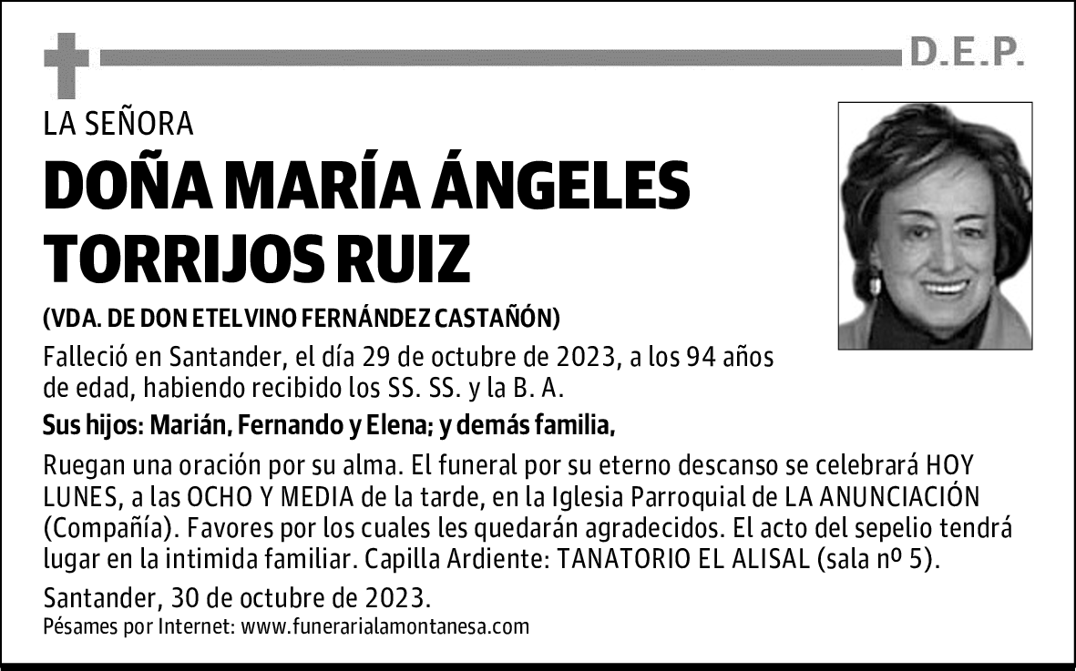 DOÑA MARÍA ÁNGELES TORRIJOS RUIZ