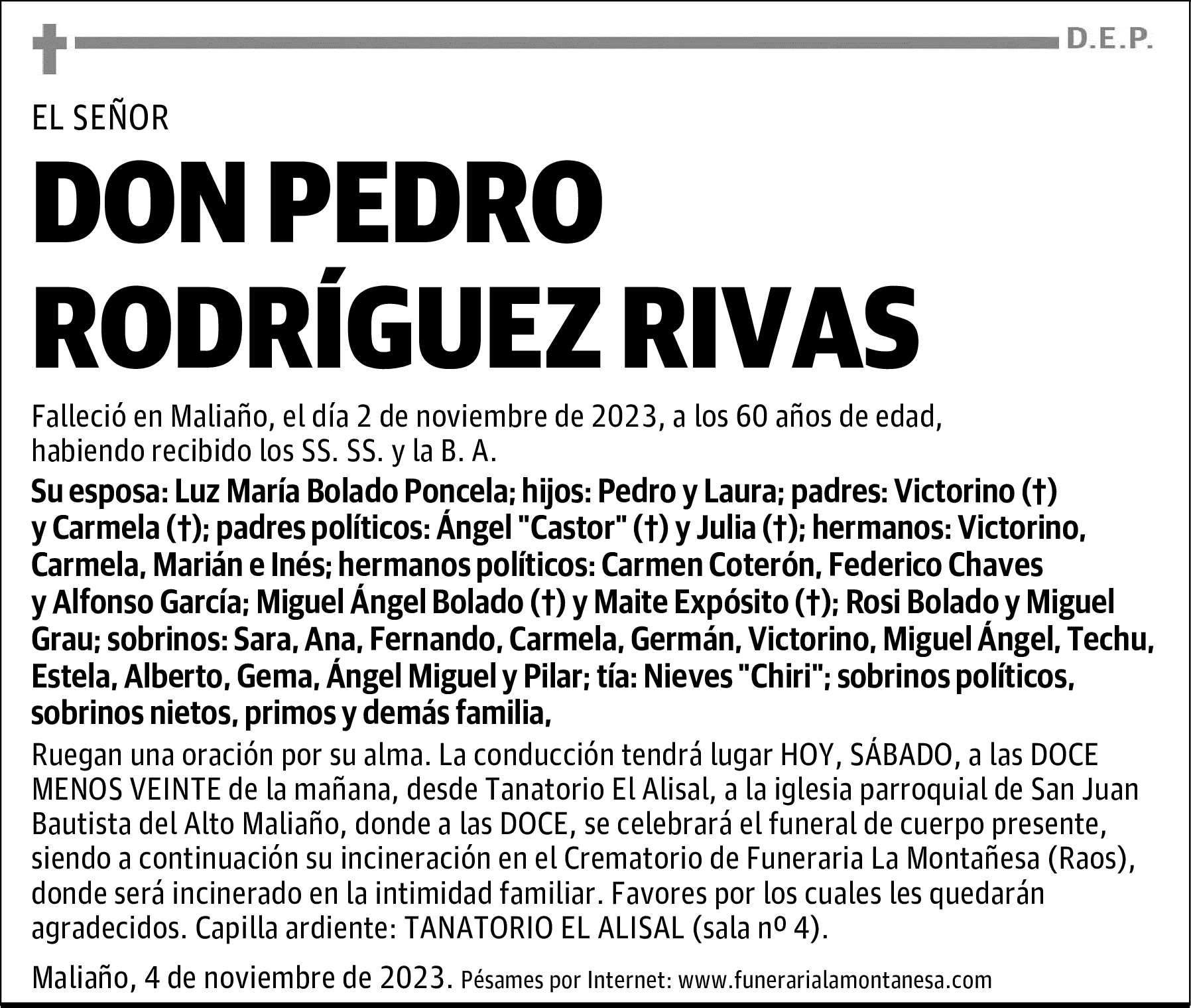 DON PEDRO RODRÍGUEZ RIVAS