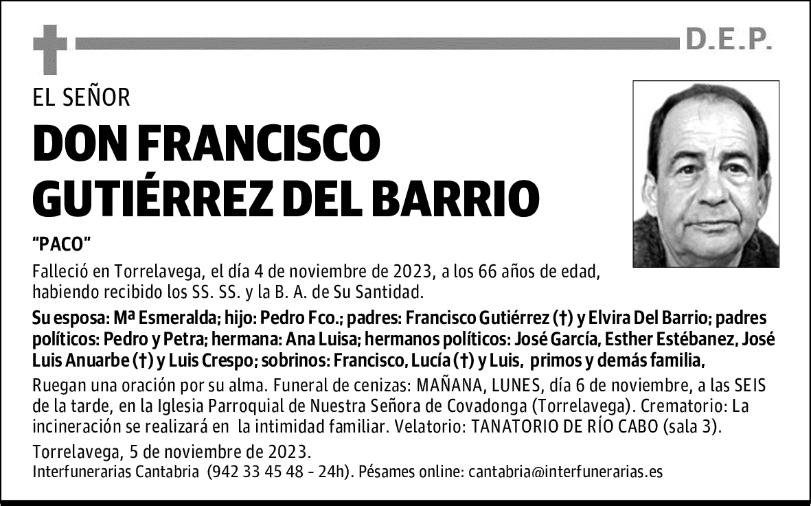 DON FRANCISCO GUTIÉRREZ DEL BARRIO