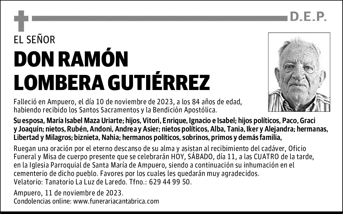 DON RAMÓN LOMBERA GUTIÉRREZ