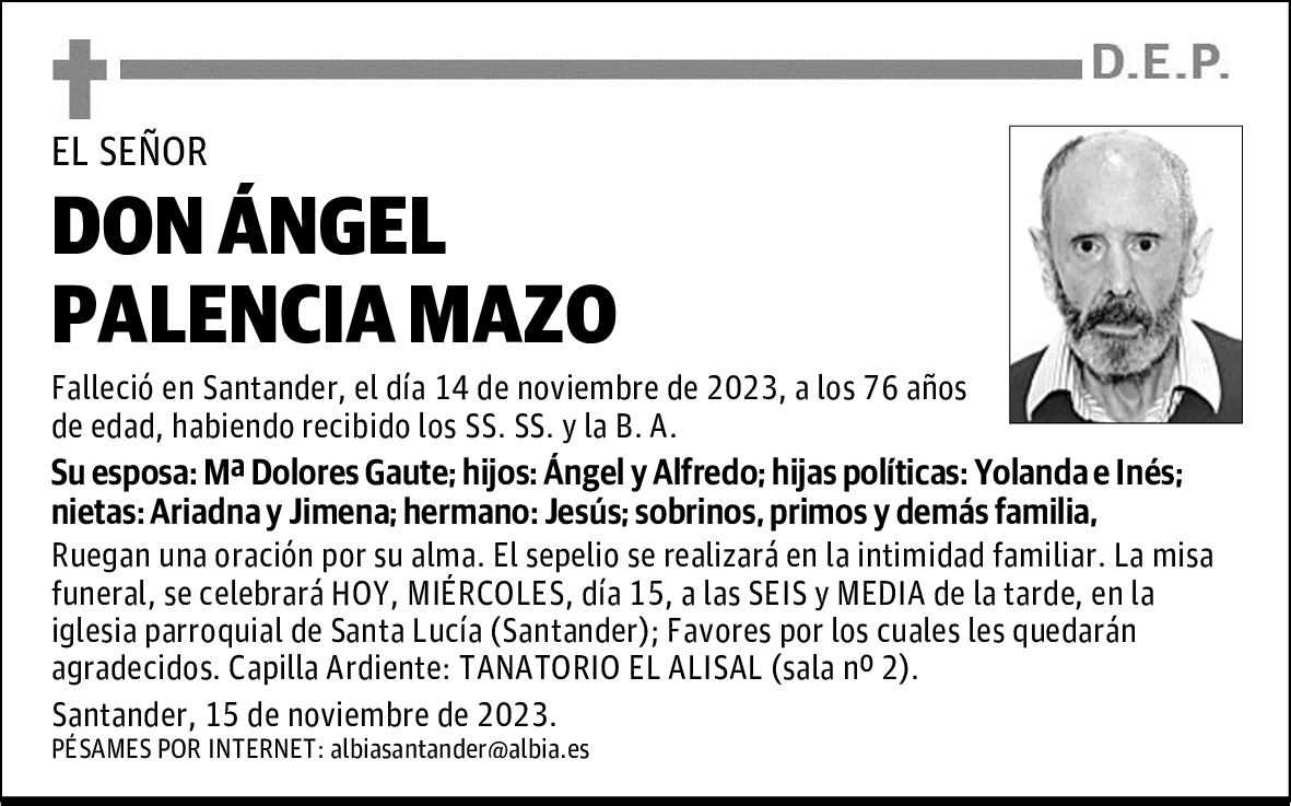 DON ÁNGEL PALENCIA MAZO
