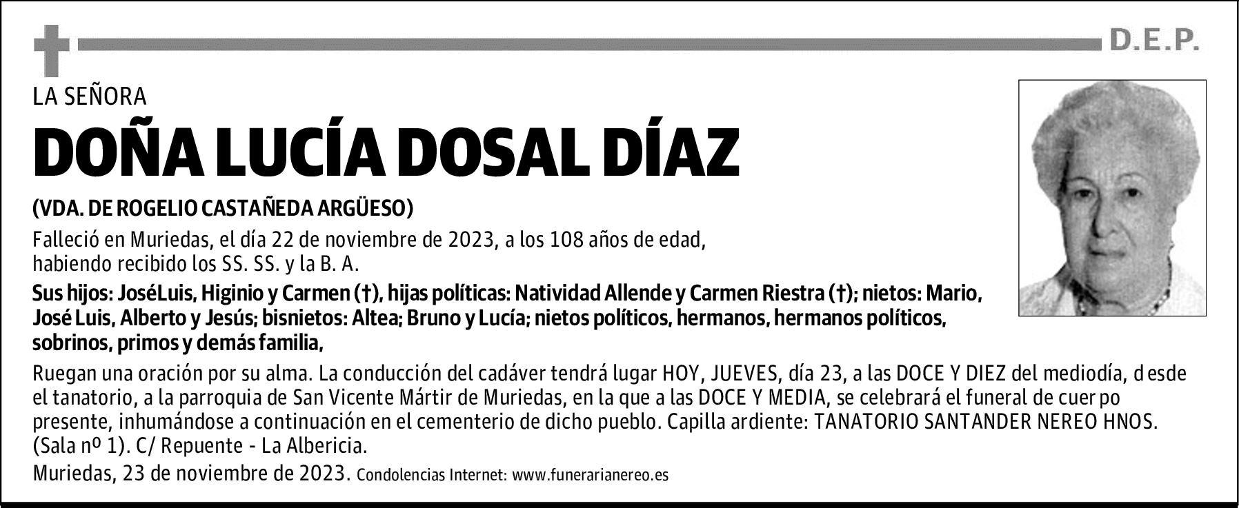 DOÑA LUCIA DOSAL DIAZ