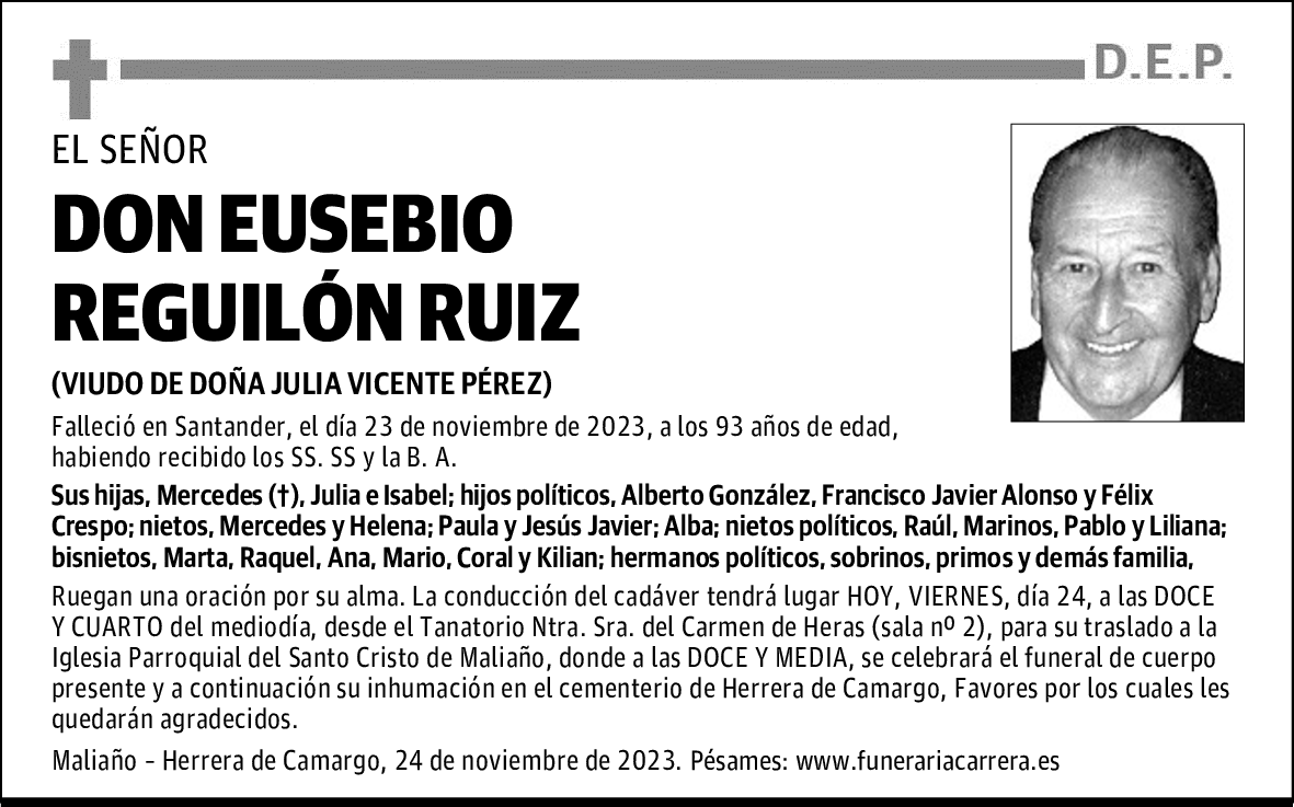 DON EUSEBIO REGUILÓN RUIZ