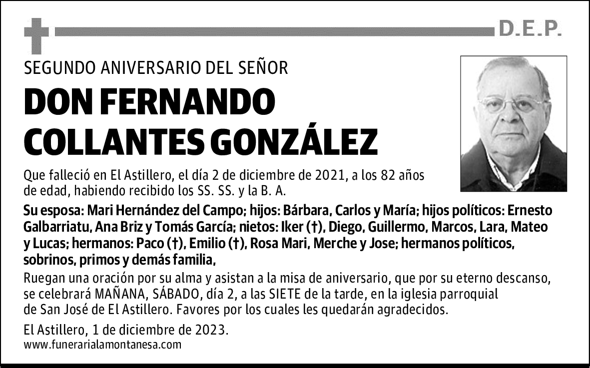 DON FERNANDO COLLANTES GONZÁLEZ