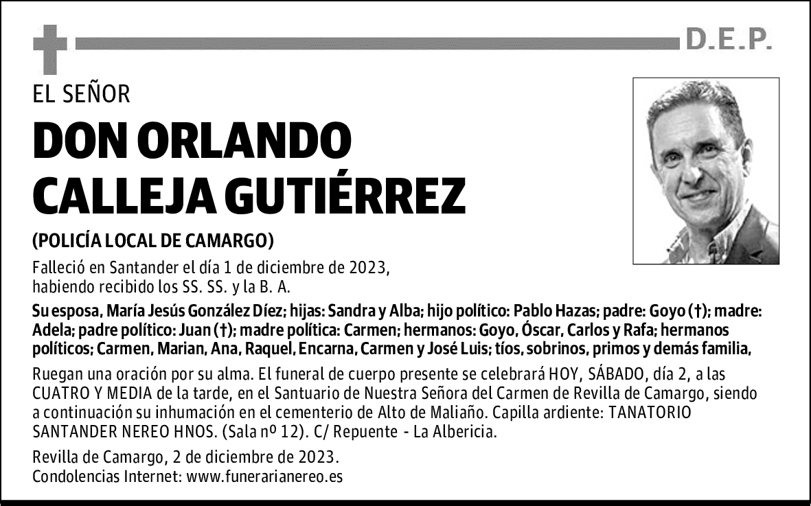 DON ORLANDO CALLEJA GUTIÉRREZ