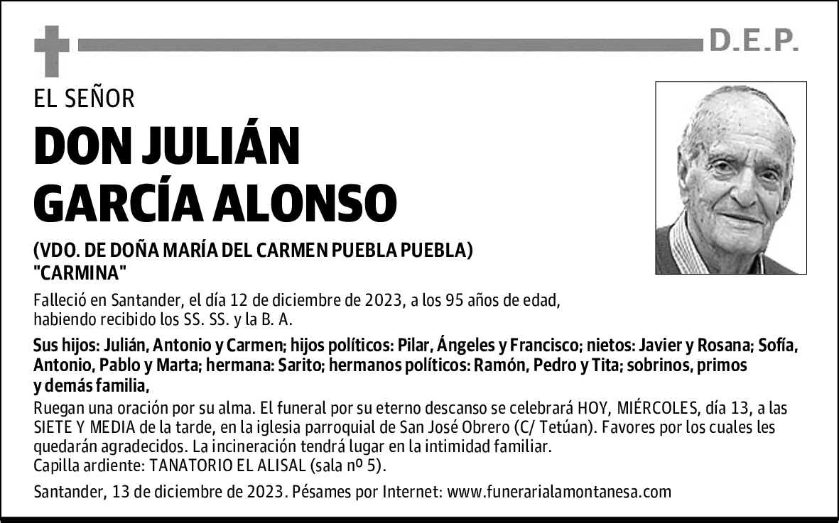 DON JULIÁN GARCÍA ALONSO