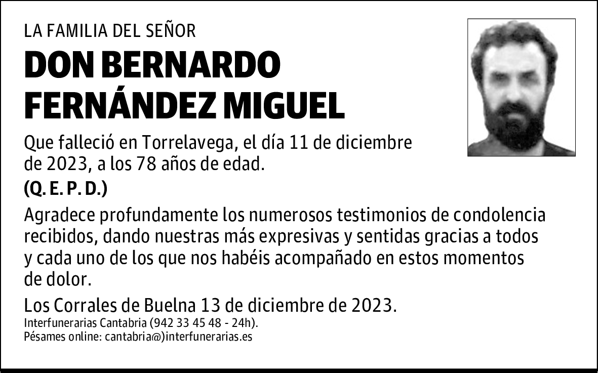 DON BERNARDO FERNÁNDEZ MIGUEL