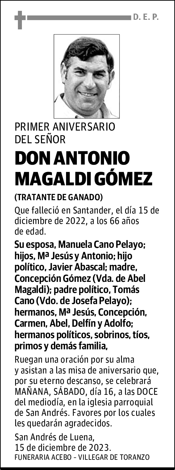 DON ANTONIO MAGALDI GÓMEZ
