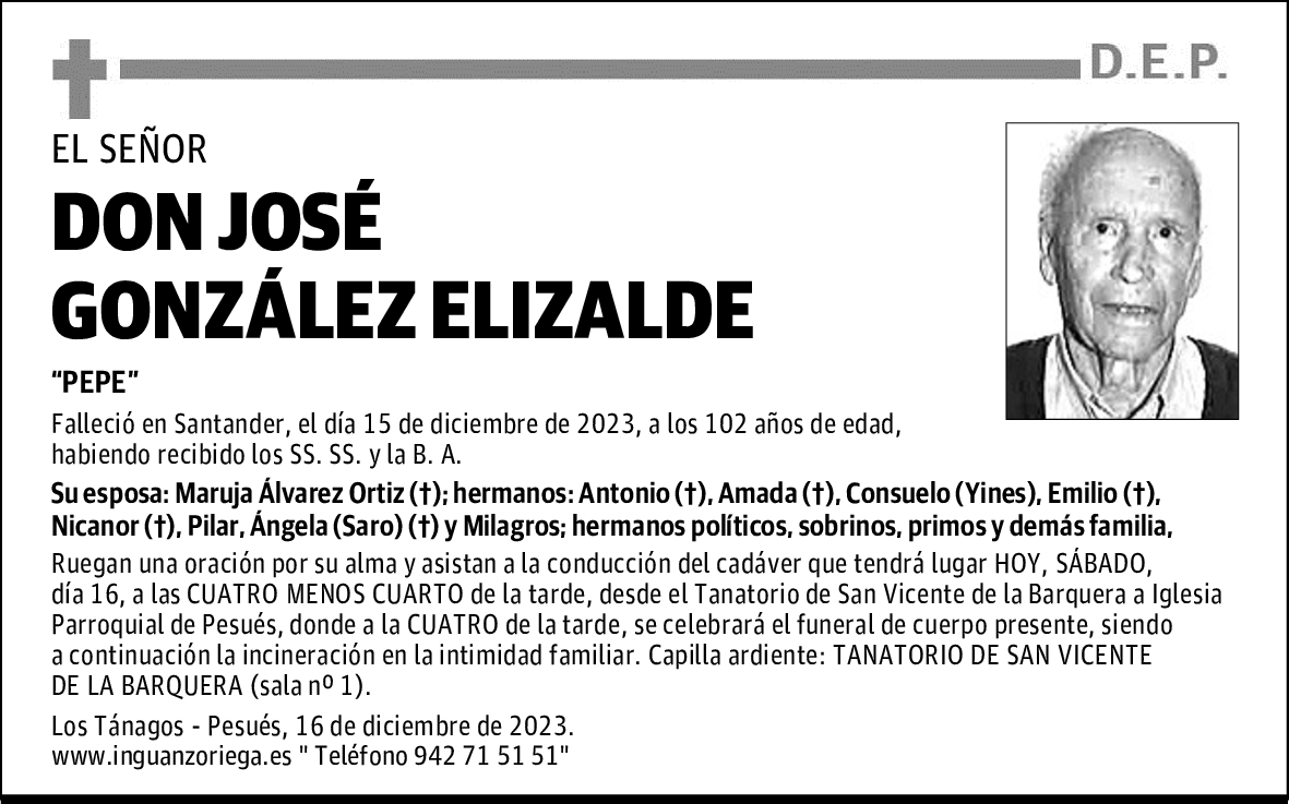 DON JOSÉ GONZÁLEZ ELIZALDE