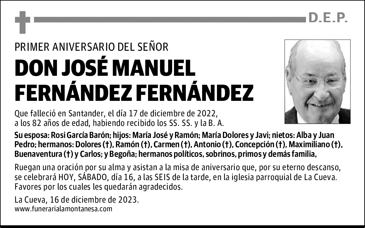 DON JOSÉ MANUEL FERNÁNDEZ FERNÁNDEZ