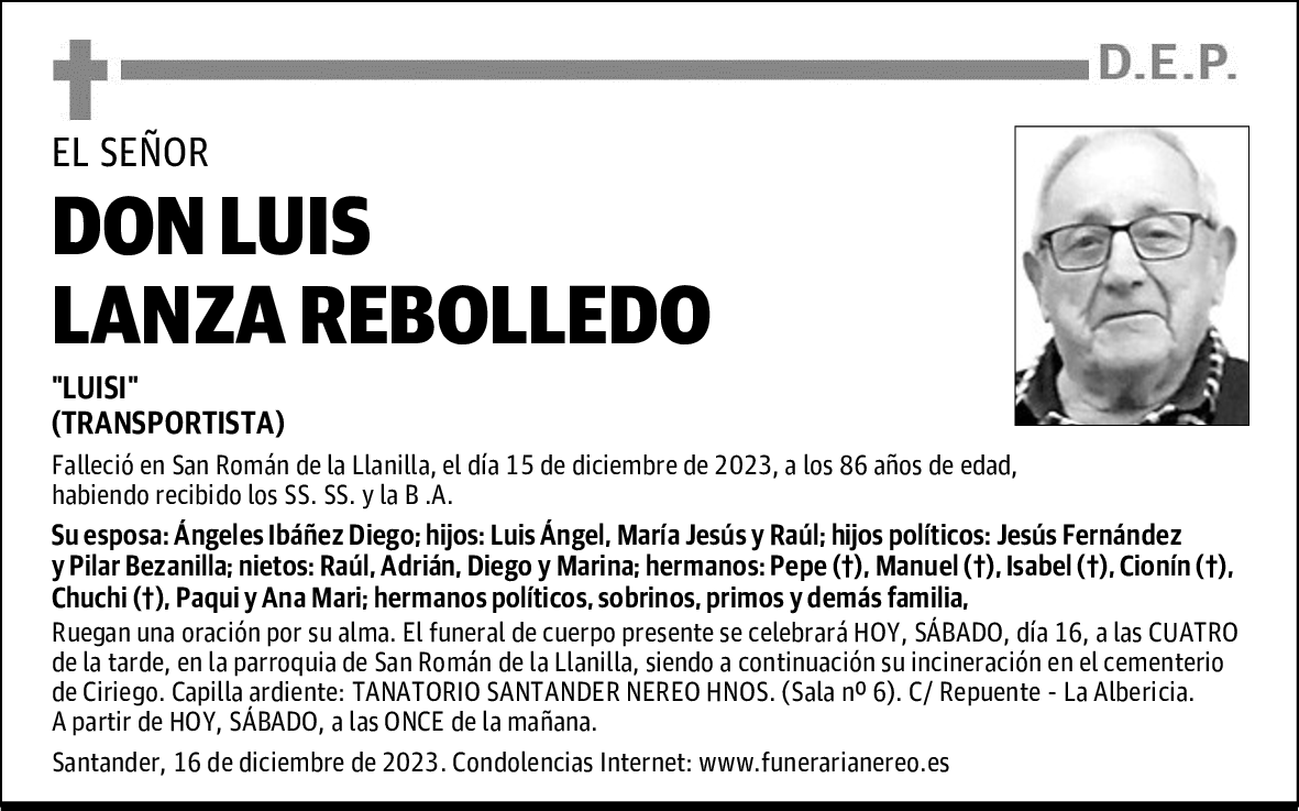 DON LUIS LANZA REBOLLEDO