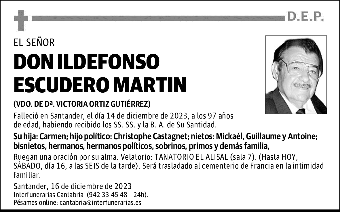 DON ILDEFONSO ESCUDERO MARTIN