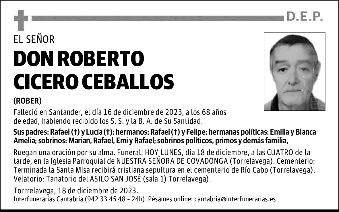 DON ROBERTO CICERO CEBALLOS