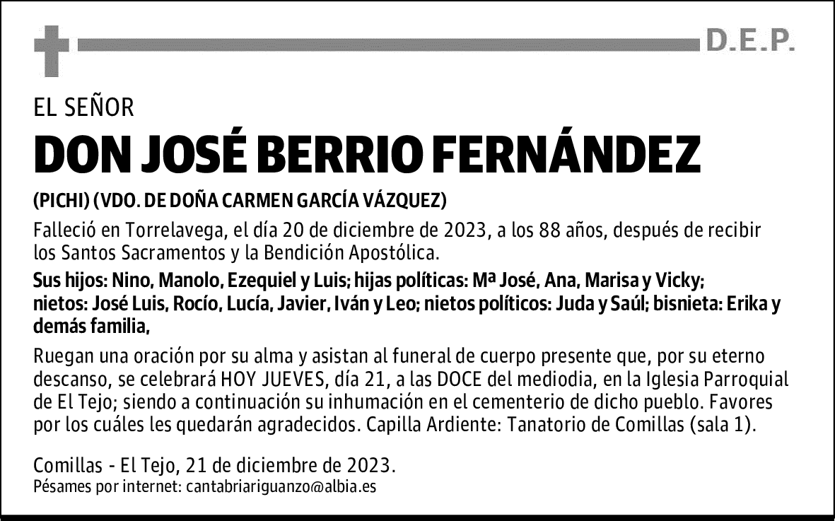 DON JOSÉ BERRIO FERNÁNDEZ