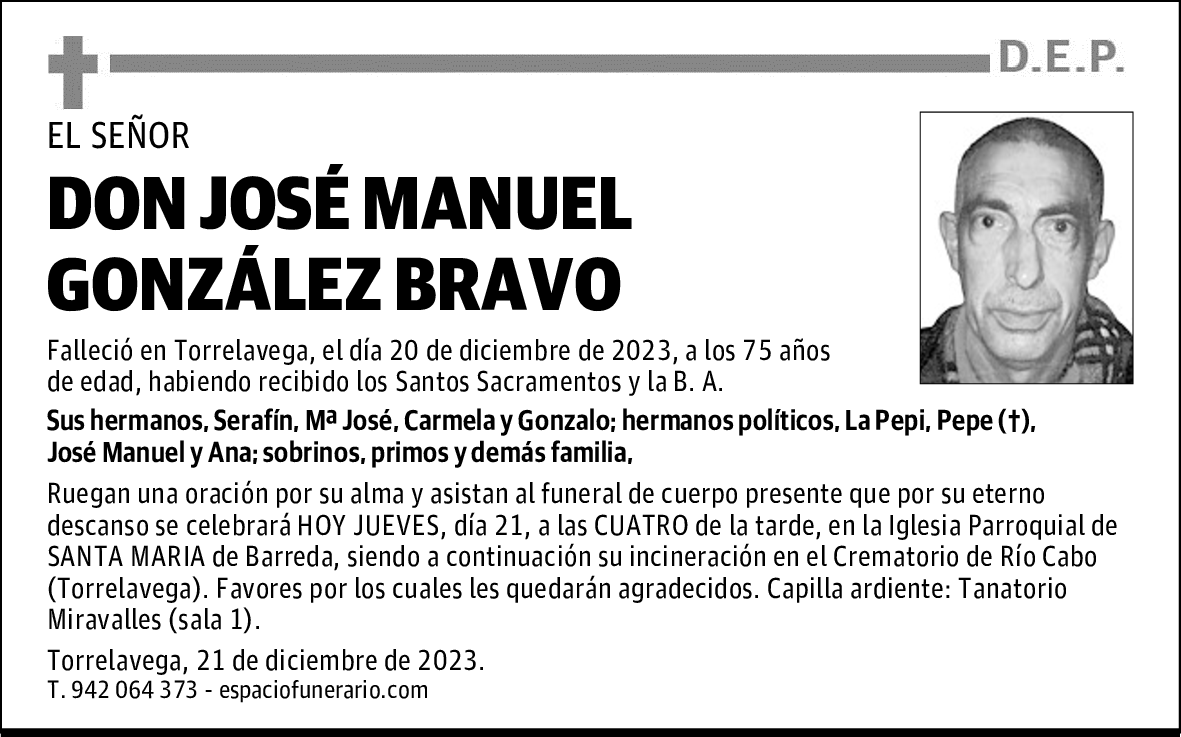 DON JOSÉ MANUEL GONZÁLEZ BRAVO