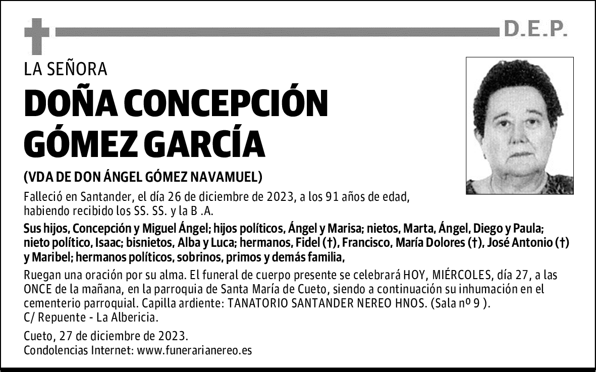 DOÑA CONCEPCION GOMEZ GARCIA