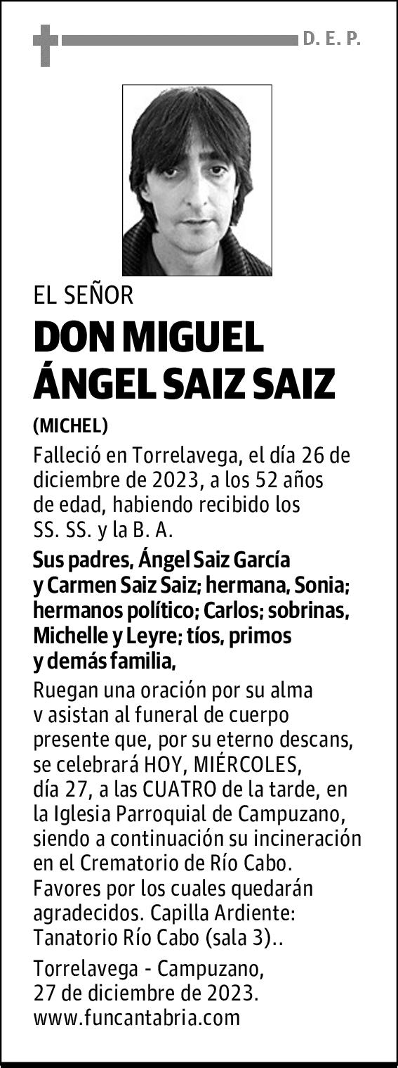 DON MIGUEL ÁNGEL SAIUZ SAIZ