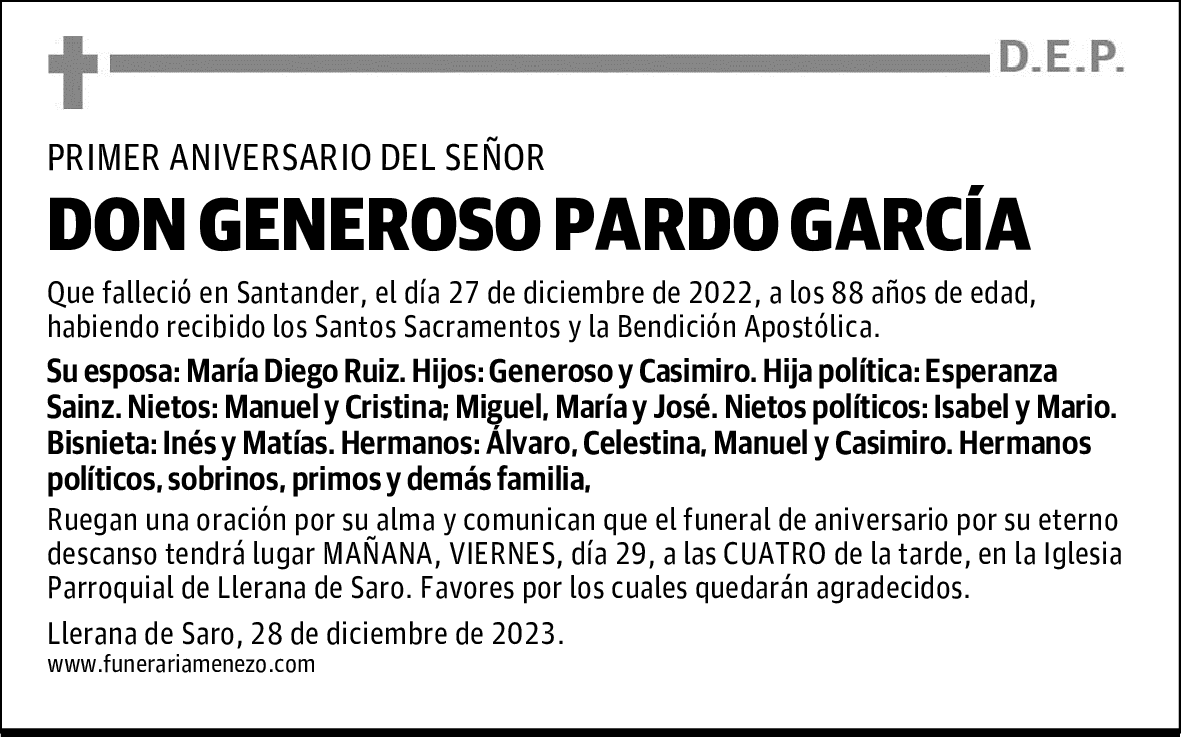 DON GENEROSO PARDO GARCÍA