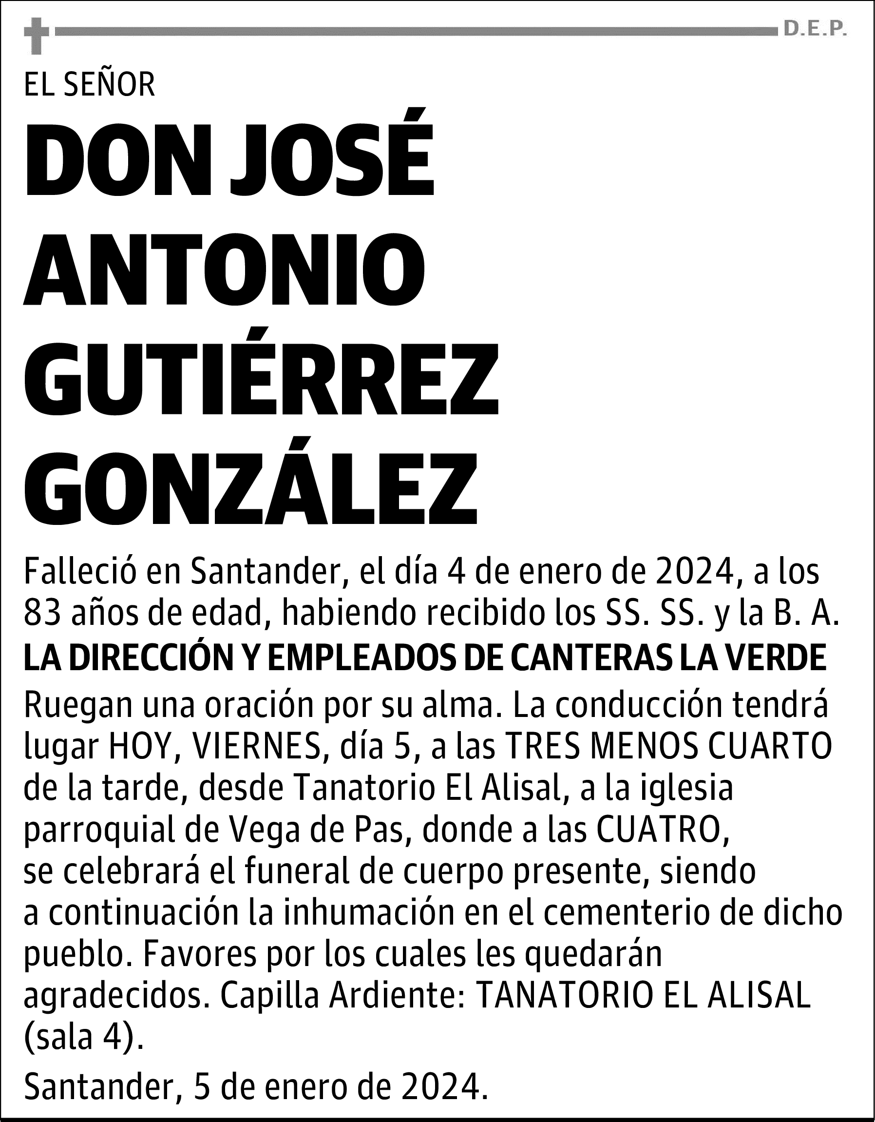 DON JOSÉ ANTONIO GUTIÉRREZ GONZÁLEZ