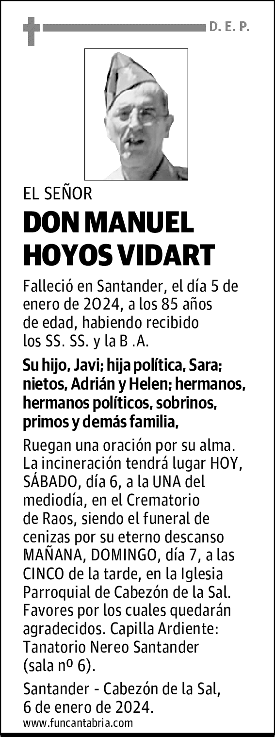 DON MANUEL HOYOS VIDART