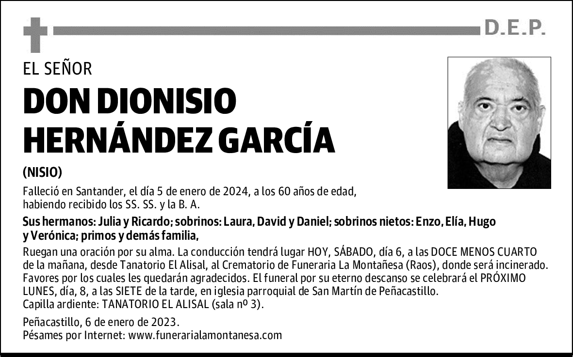 DON DIONISIO HERNÁNDEZ GARCÍA