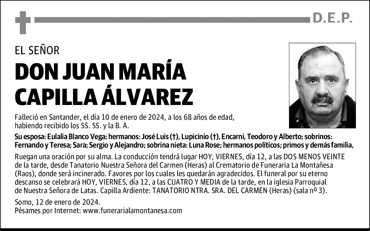 DON JUAN MARÍA CAPILLA ÁLVAREZ