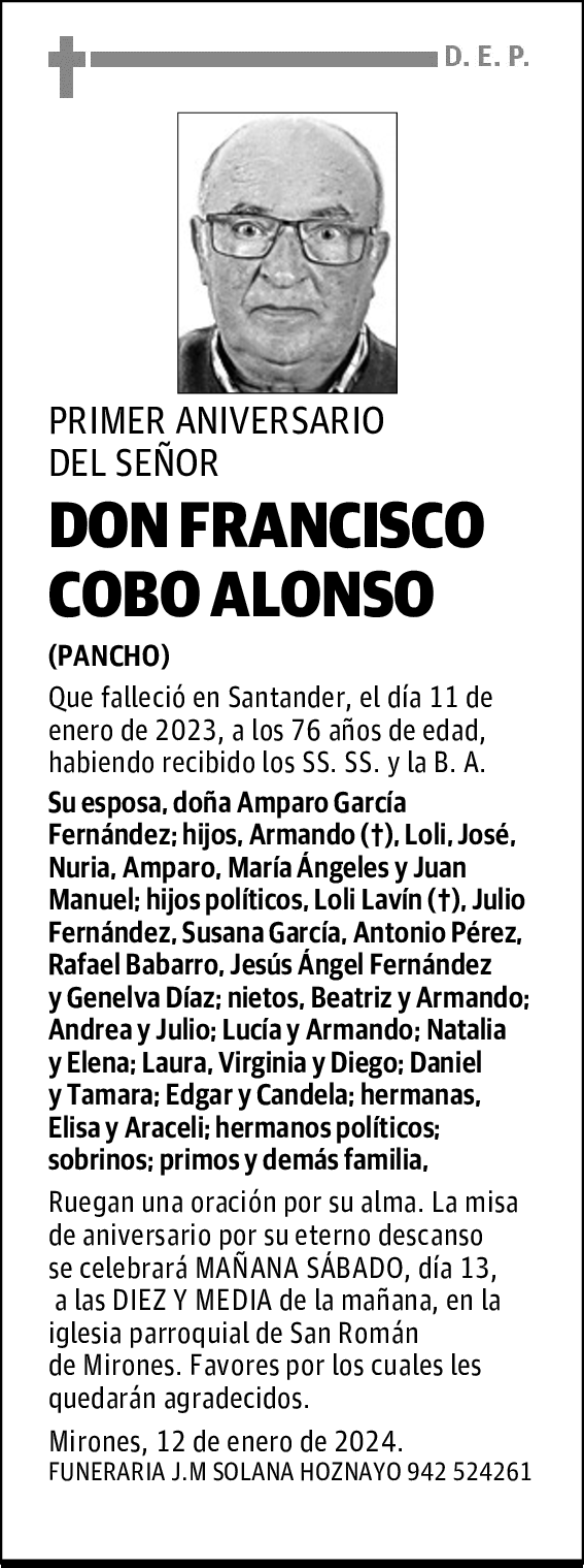 DON FRANCISCO COBO ALONSO