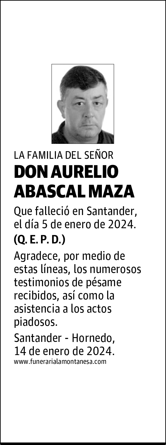 DON AURELIO ABASCAL MAZA