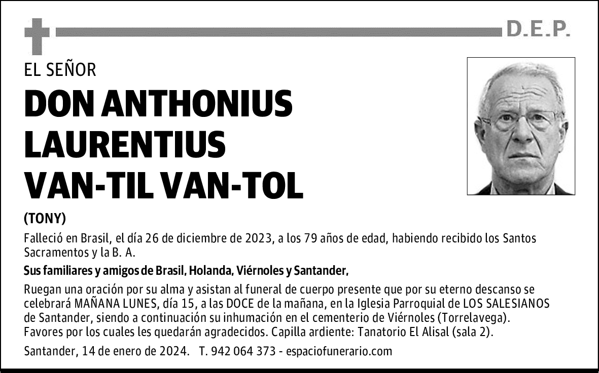 DON ANTHONIUS LAURENTIUS VAN-TIL VAN-TOL
