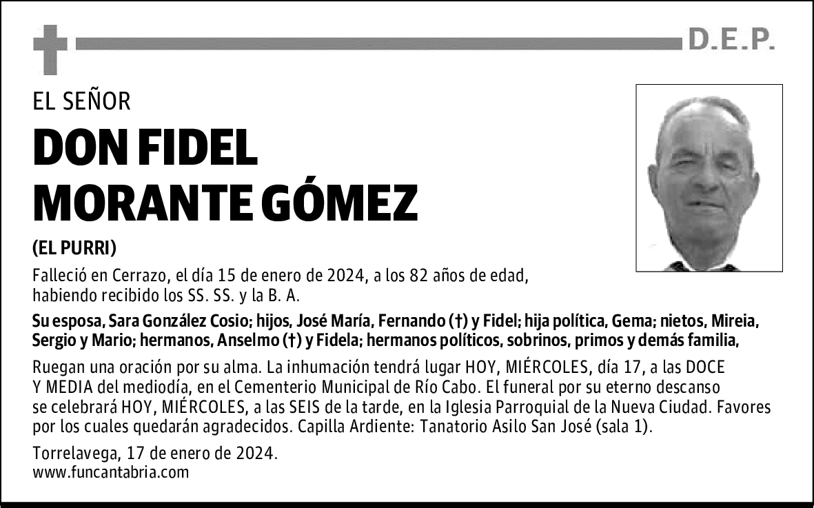DON FIDEL MORANTE GÓMEZ