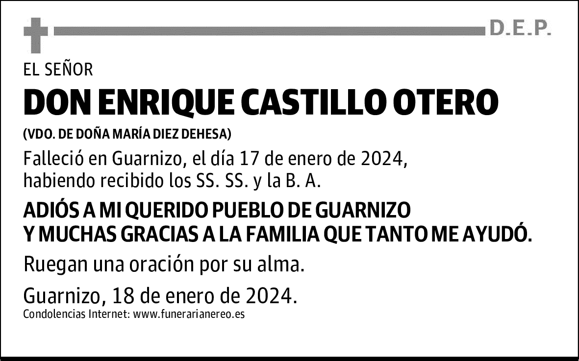 DON ENRIQUE CASTILLO OTERO