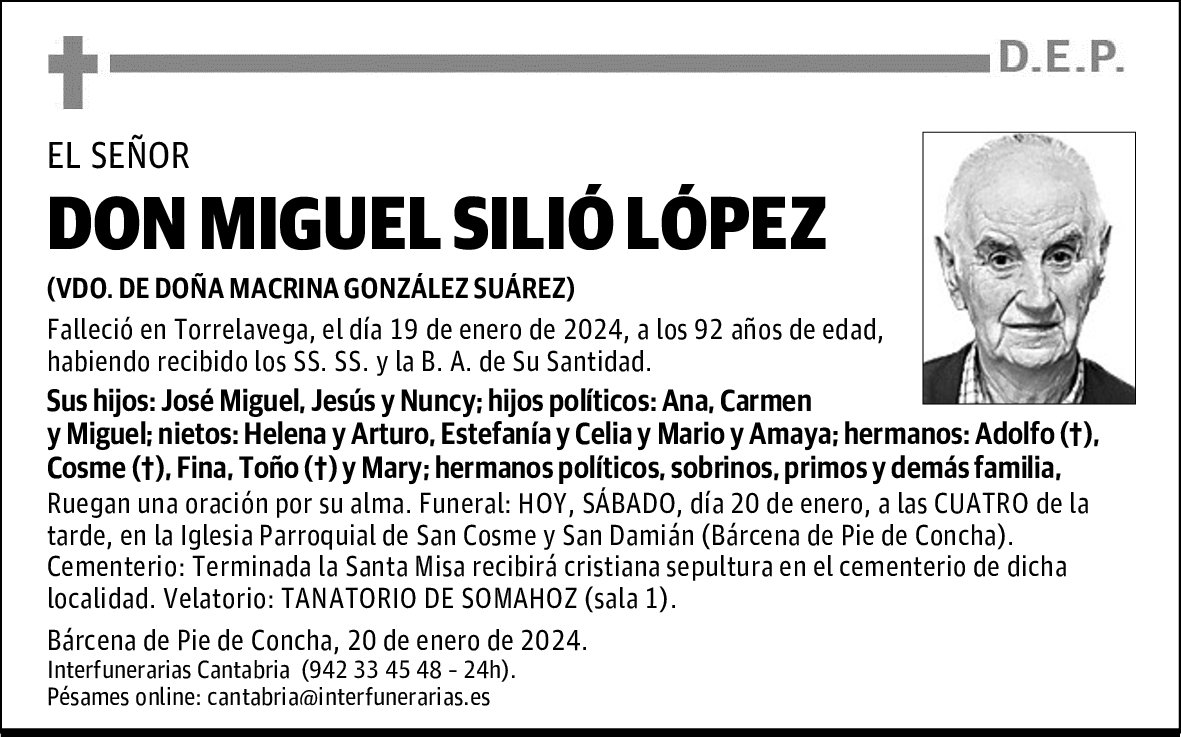 DON MIGUEL SILIÓ LÓPEZ