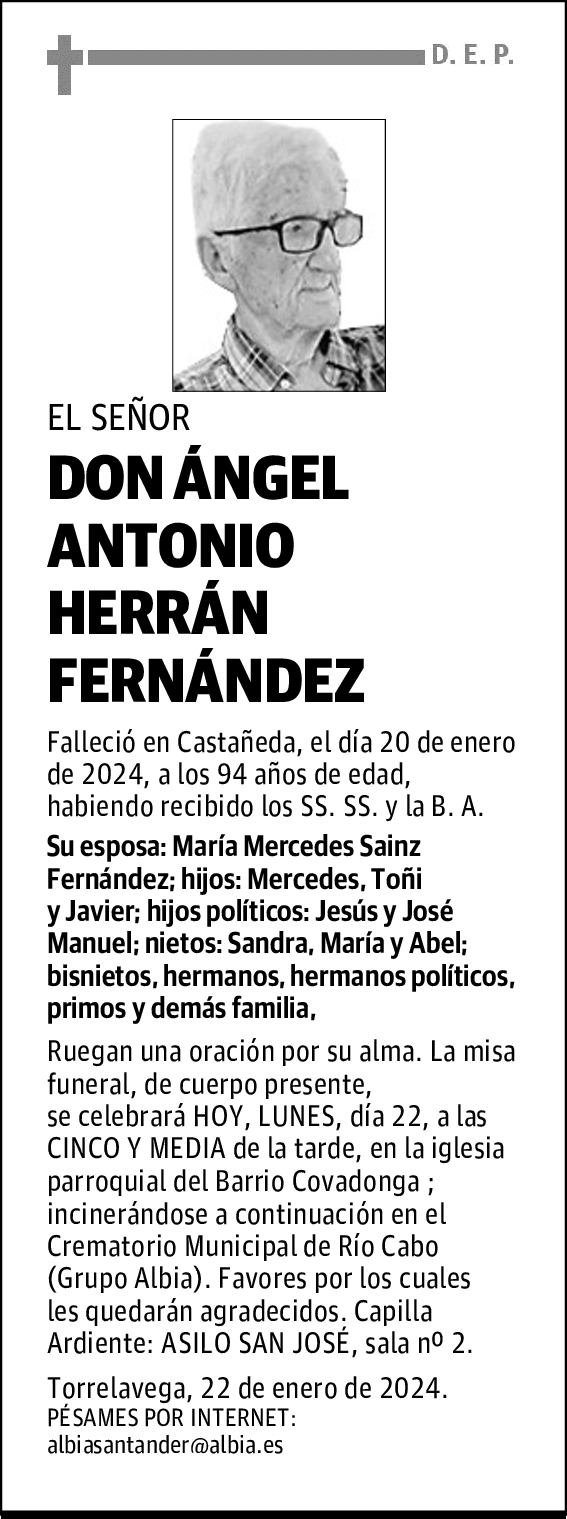 DON ÁNGEL ANTONIO HERRÁN FERNÁNDEZ