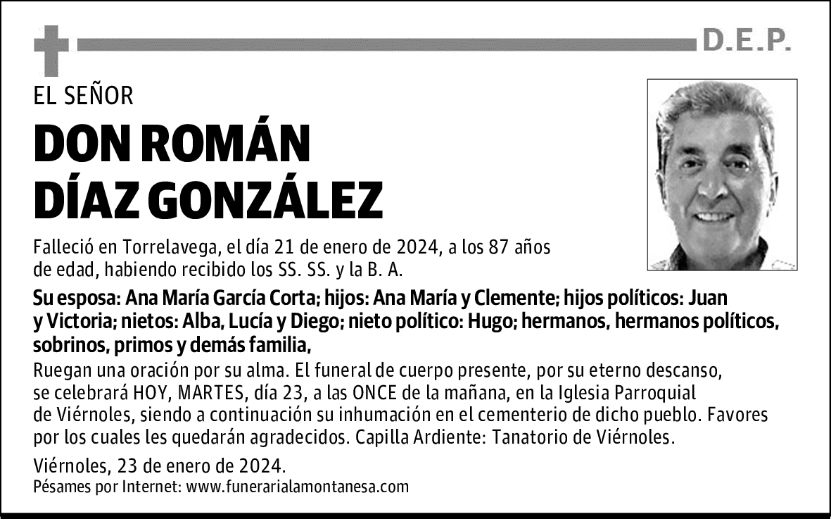 DON ROMÁN DÍAZ GONZÁLEZ