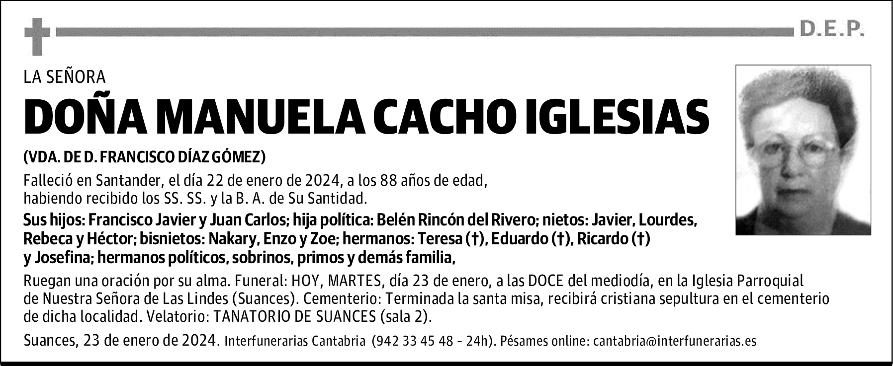DOÑA MANUELA CACHO IGLESIAS