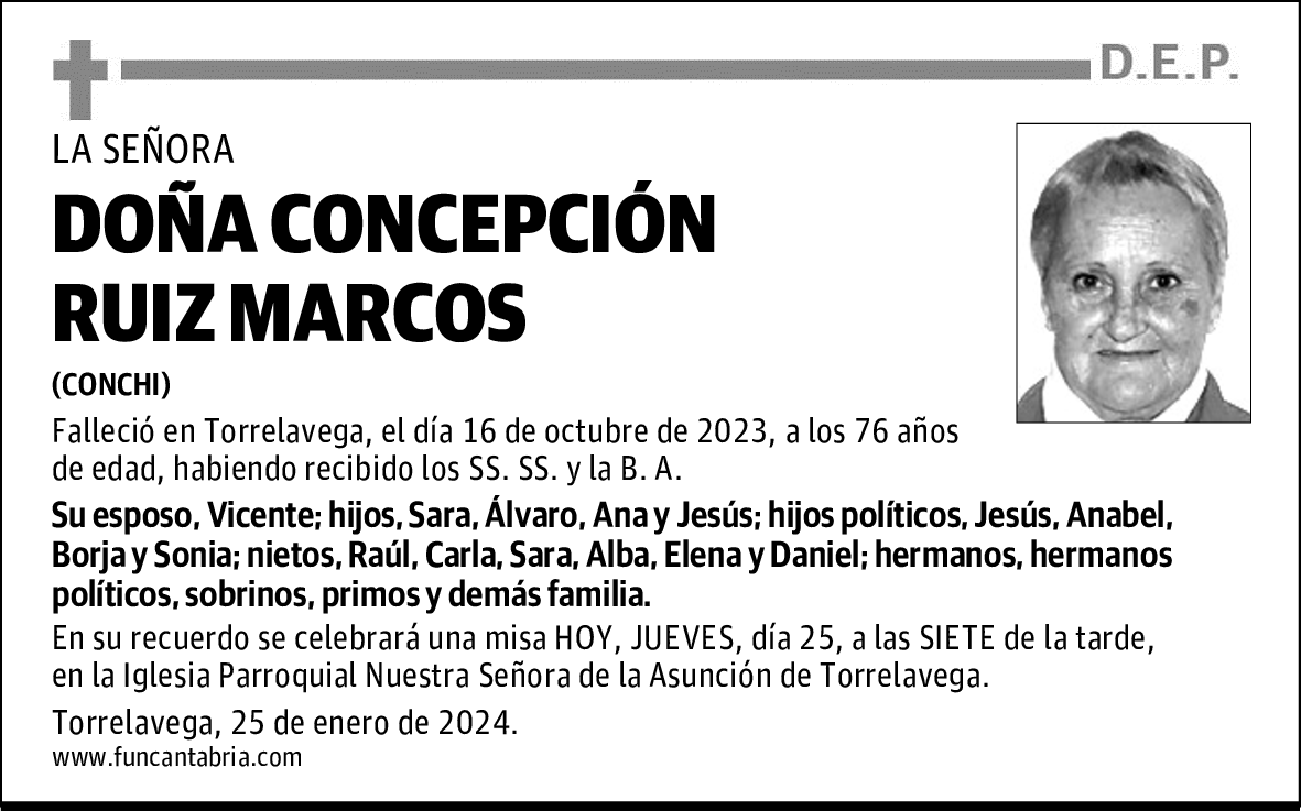 DOÑA CONCEPCIÓN RUIZ MARCOS