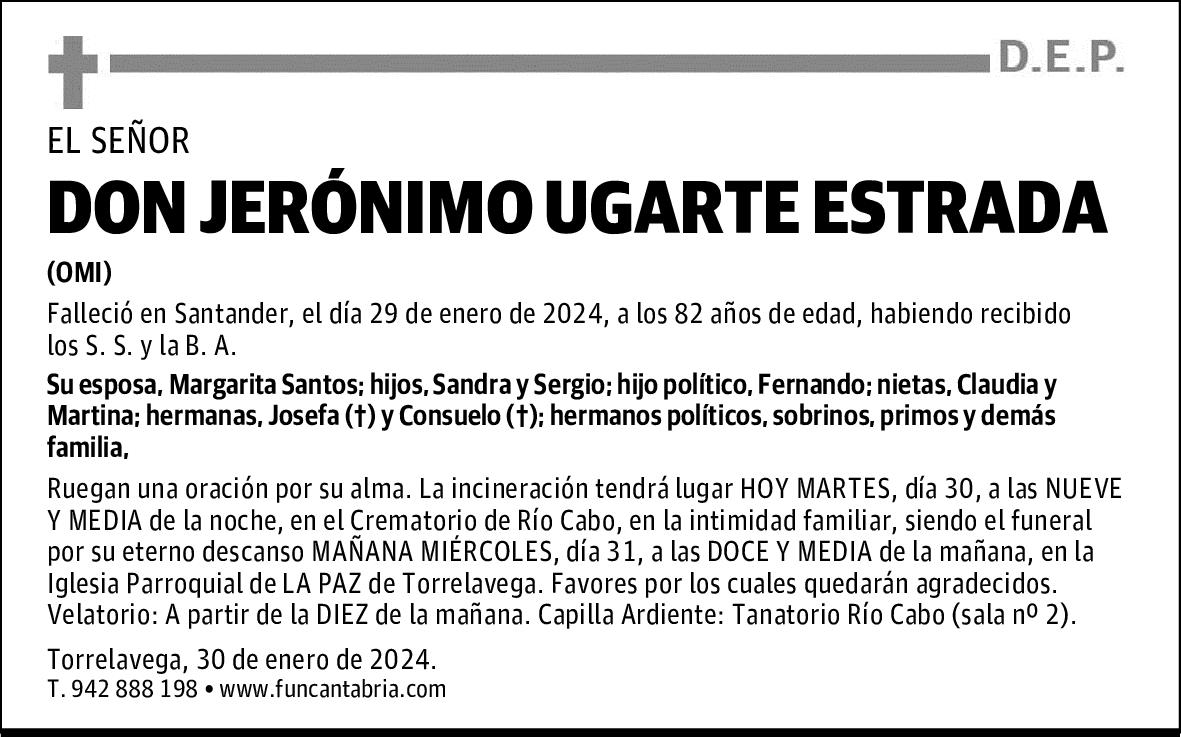 DON JERÓNIMO UGARTE ESTRADA