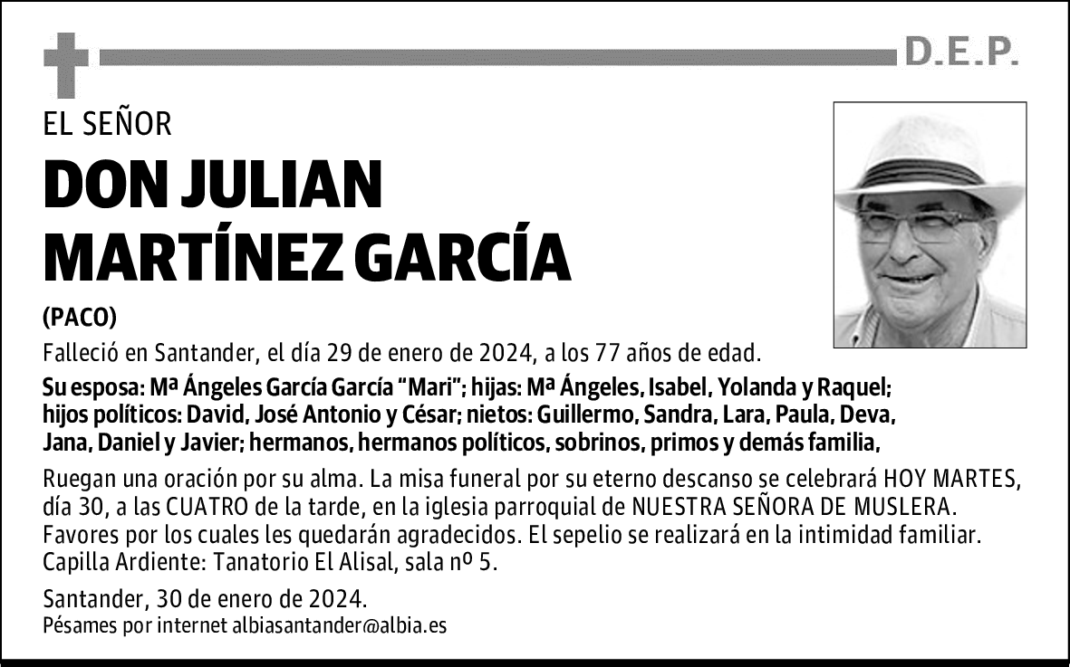 DON JULIAN MARTÍNEZ GARCÍA